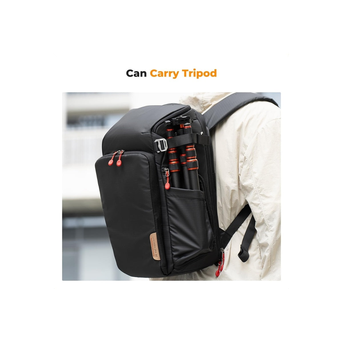 K&F Backpack 25L Nature Wander 01 (Black + Red)
