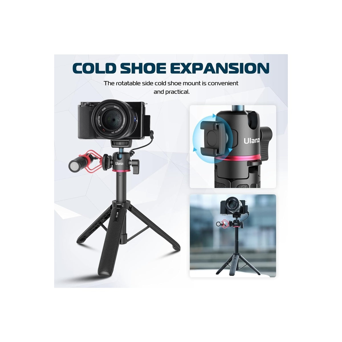 Ulanzi MT-73 Mini Selfie Stick Tripod Stand Handle Grip MT73 Extension Pole MT 73