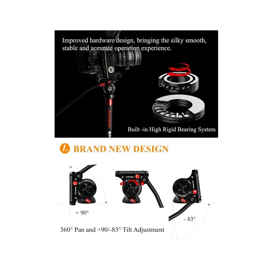 Ifootage Komodo K5S Fluid Head Tripod Monopod Camera