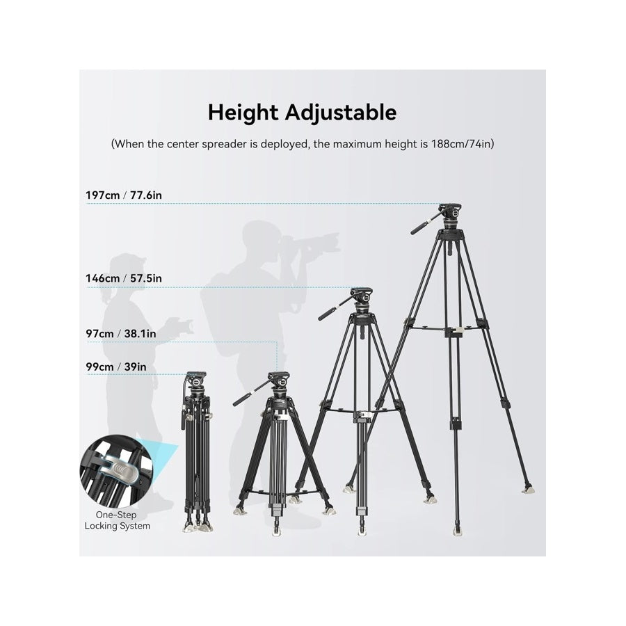 SmallRig 3989 FreeBlazer Heavy-Duty Carbon Fiber Tripod Kit AD-100