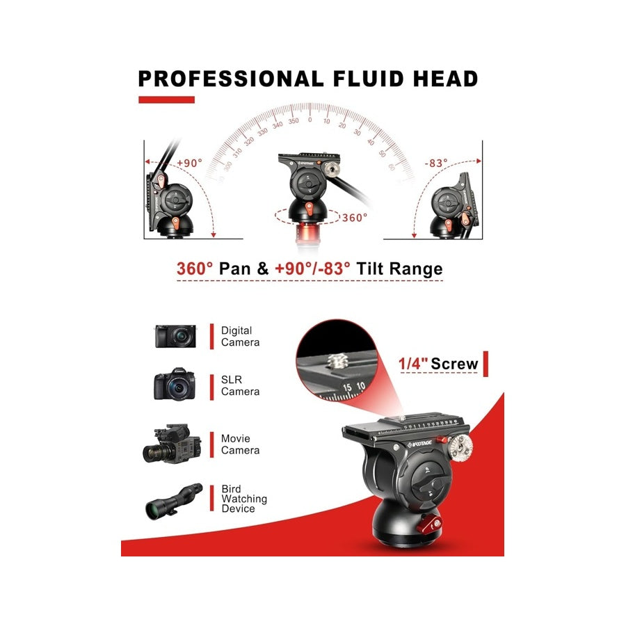 Ifootage Komodo K5S Fluid Head Tripod Monopod Camera
