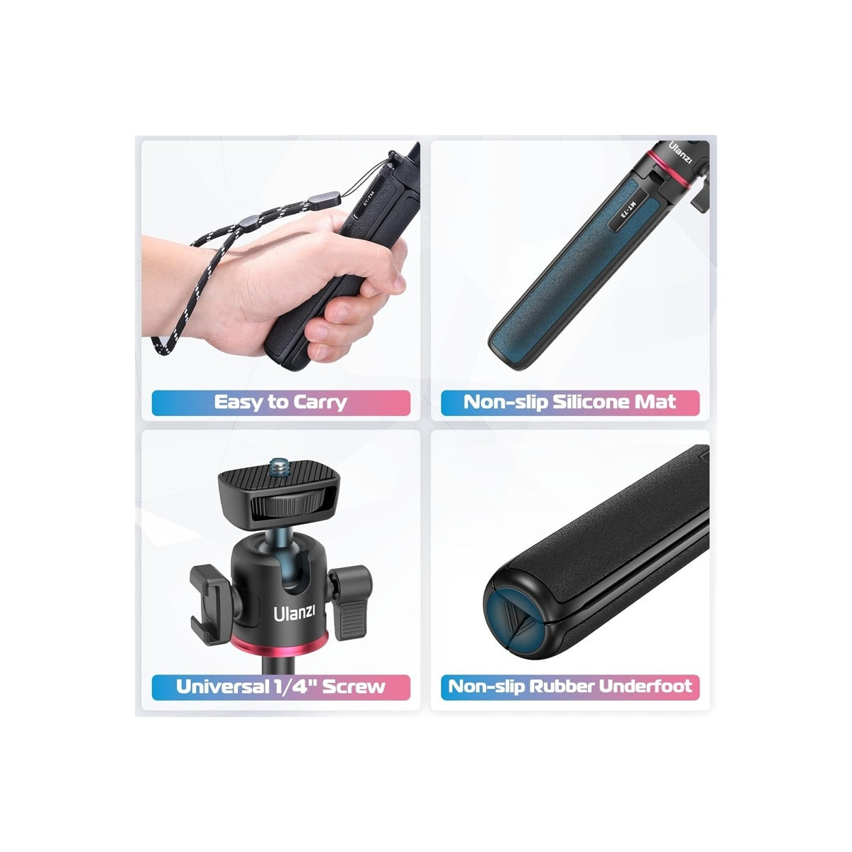 Ulanzi MT-73 Mini Selfie Stick Tripod Stand Handle Grip MT73 Extension Pole MT 73