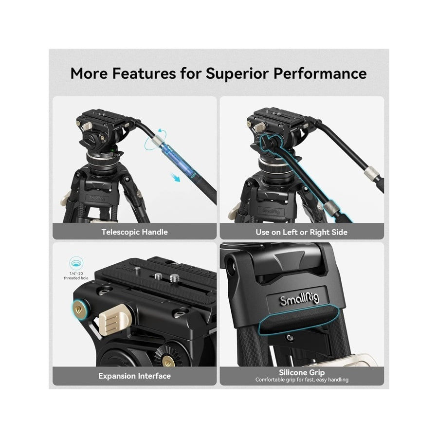 SmallRig 3989 FreeBlazer Heavy-Duty Carbon Fiber Tripod Kit AD-100