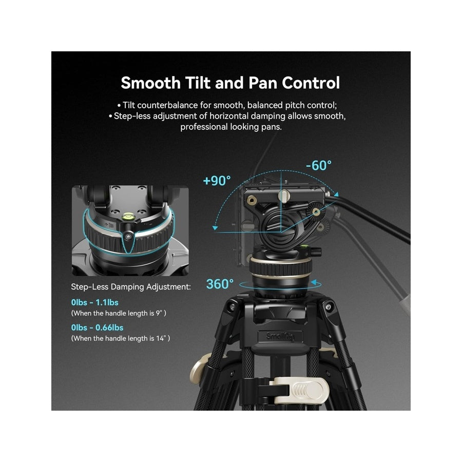 SmallRig 3989 FreeBlazer Heavy-Duty Carbon Fiber Tripod Kit AD-100