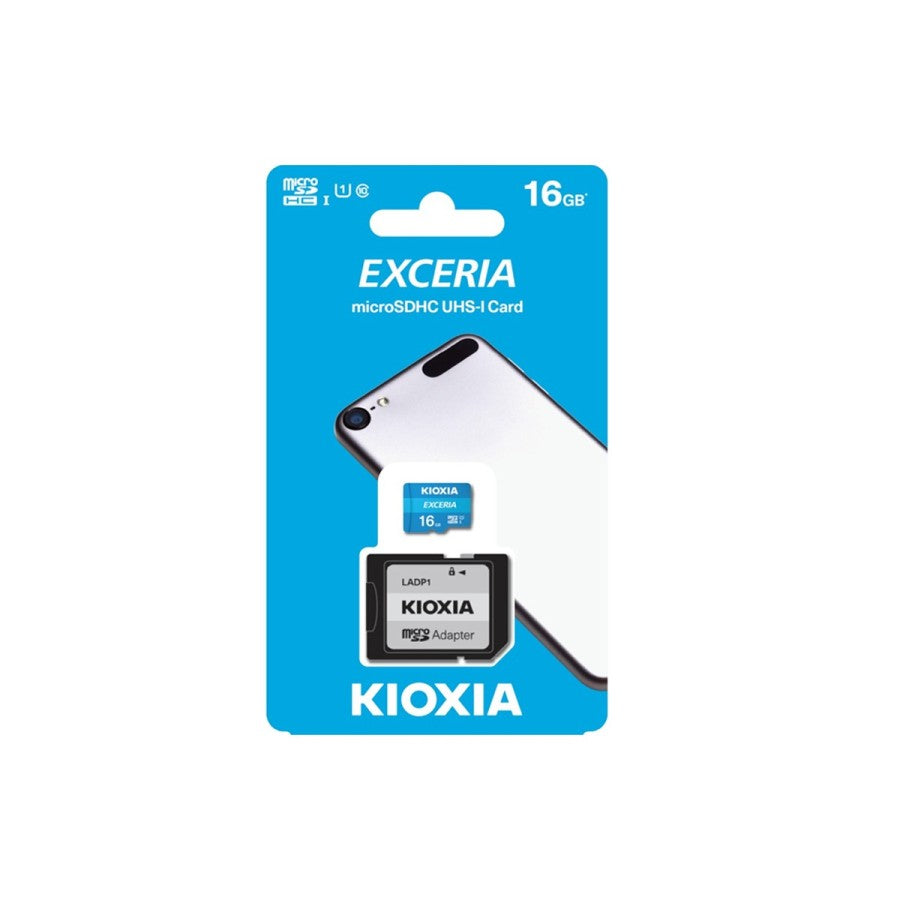 Memory MicroSD Kioxia Exceria 16GB UHS-I 100mb/s With Adapter