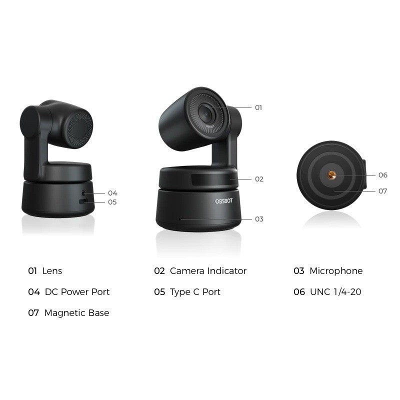 OBSBOT Tiny AI-Powered PTZ Webcam