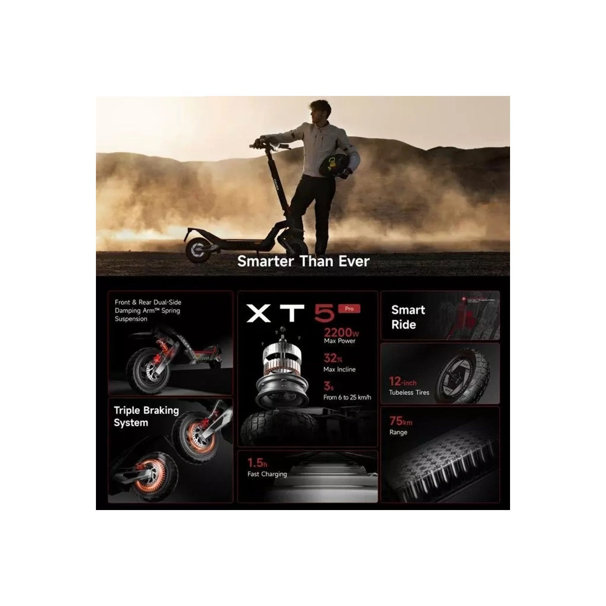 NAVEE XT5 Pro Electric Scooter Off Road 2200W 75Km TCS