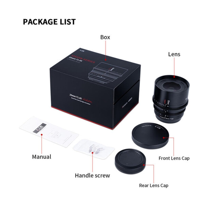 7Artisans 25mm T1.05 Cine Lens APS-C