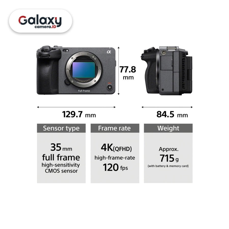 Sony FX3 Body Only Full-frame Cinema Line Body Only Sony FX 3 Resmi