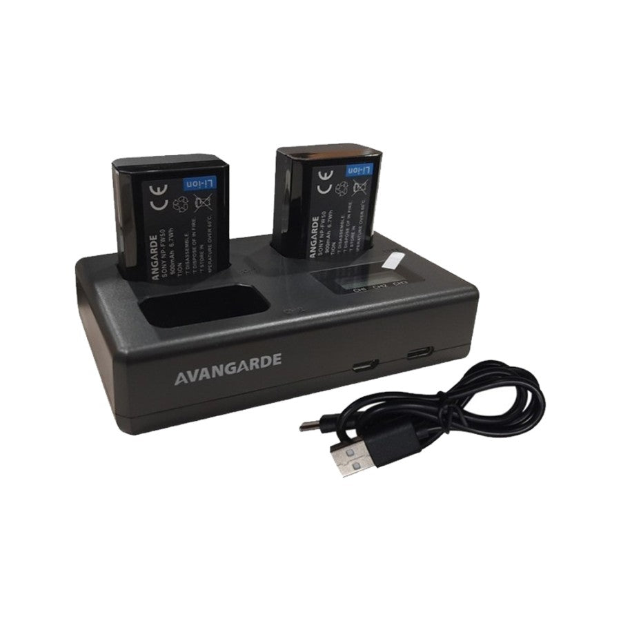 Avangarde Baterai Sony FW50 Triple Charger