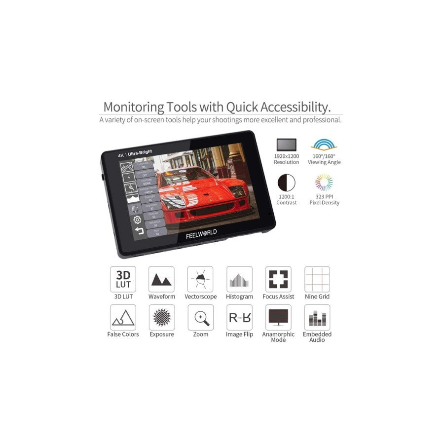 FeelWorld LUT7S 7" 3D LUT 4K HDMI and SDI Monitor