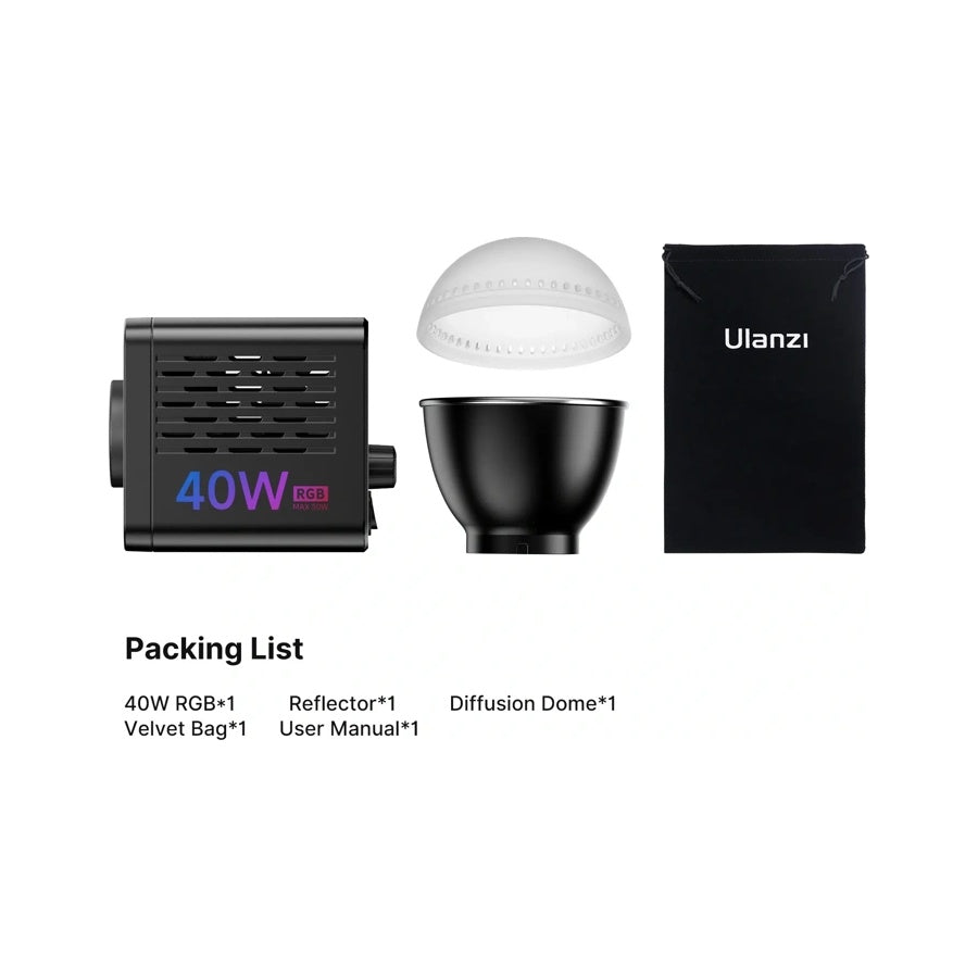 Ulanzi L024 RGB 40W Portable LED Video Light Studio Lighting