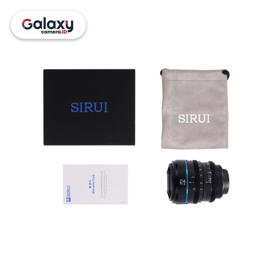 Lensa SIRUI Nightwalker 24mm T1.2 S35 Manual Focus Cine Lens Resmi