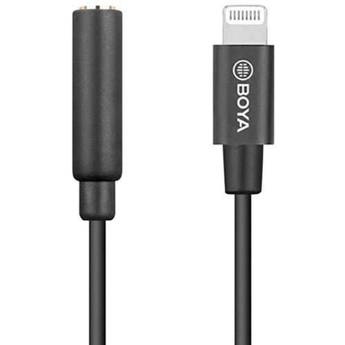 Boya BY-K3 3.5mm TRRS (Female) to Lightning (Male) Audio Cable Adapter