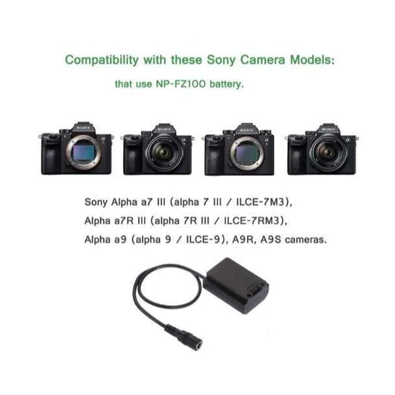 Avangarde NP-FZ100 Dummy Battery + DC Coupler