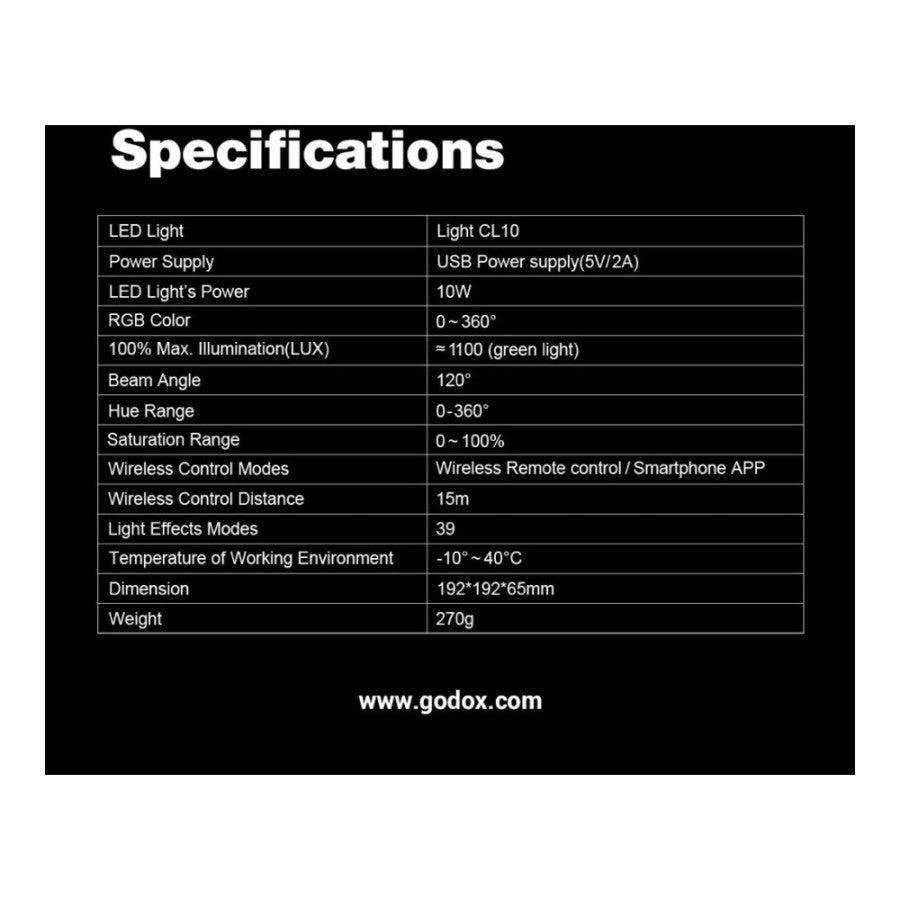Godox CL10 LED Webcasting Ambient Light RGB