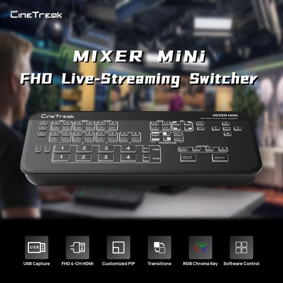 Cinetreak Mixer Mini 4-Channel HDMI FHD Video Switcher