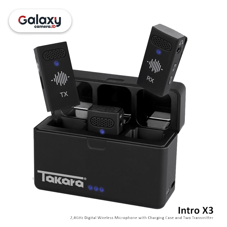 Takara INTRO X3 Wireless Microphone Digital With Charging Case Resmi