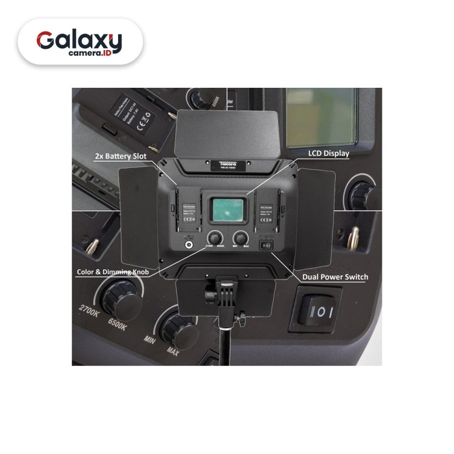 Takara HELIO 480D Bi Color LED Lighting Studio Video Light 48W Resmi