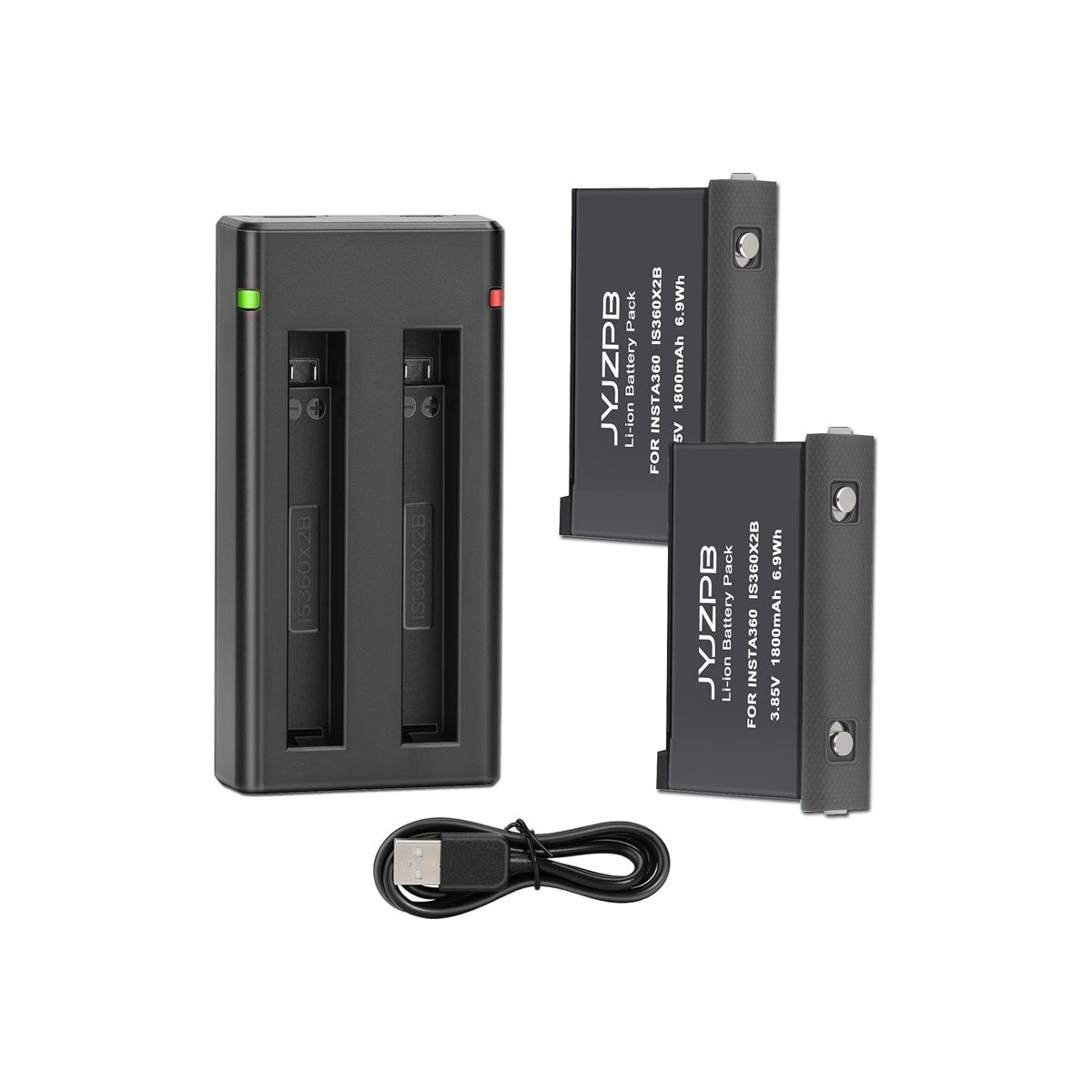 Casell Dual Battery Charger for Insta360 X3 2 Pcs
