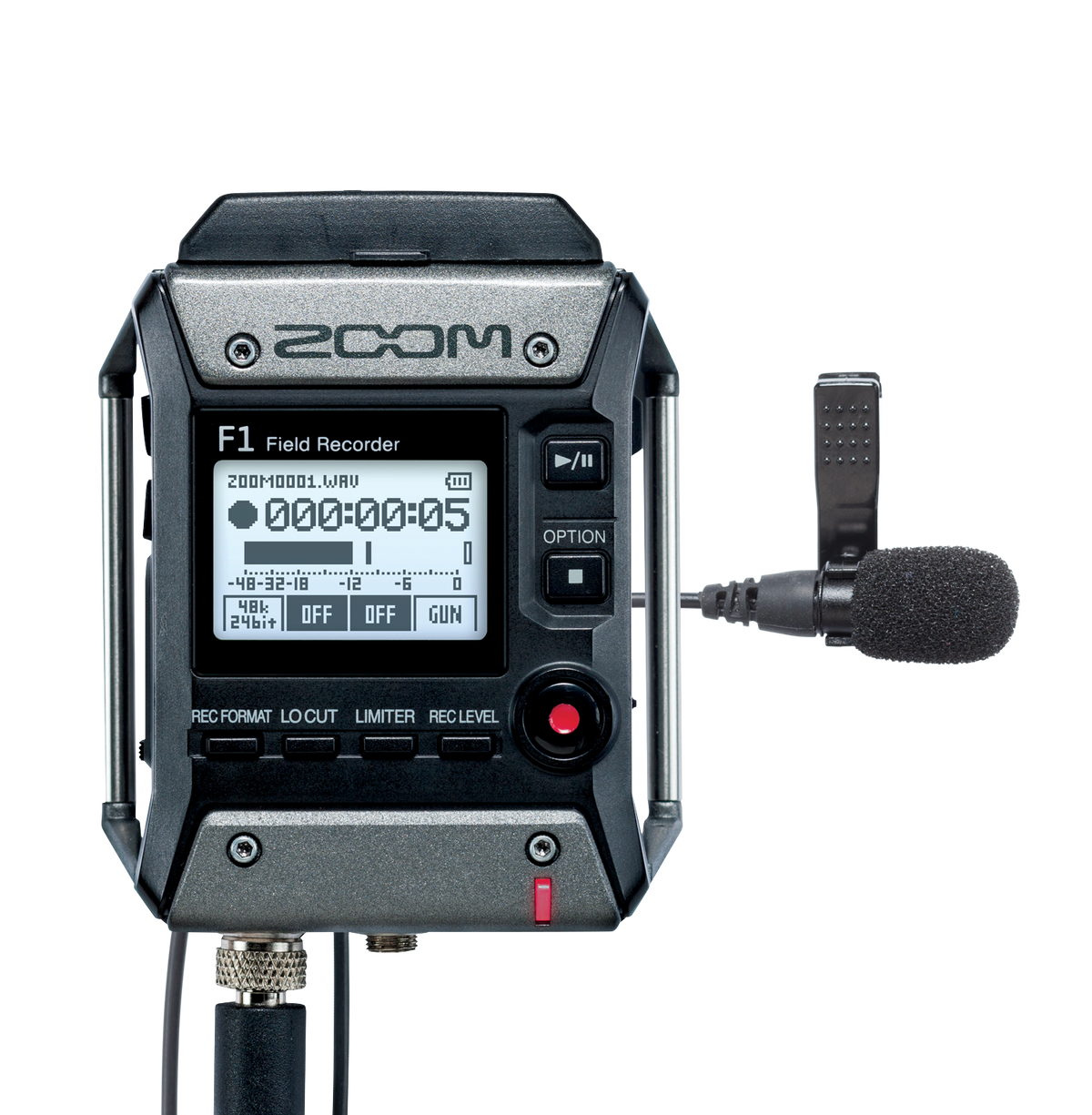 Zoom F1 Field Recorder with Lavalier Microphone