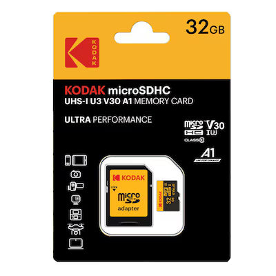 Kodak mSd U3/V30 32 Gb with adapter