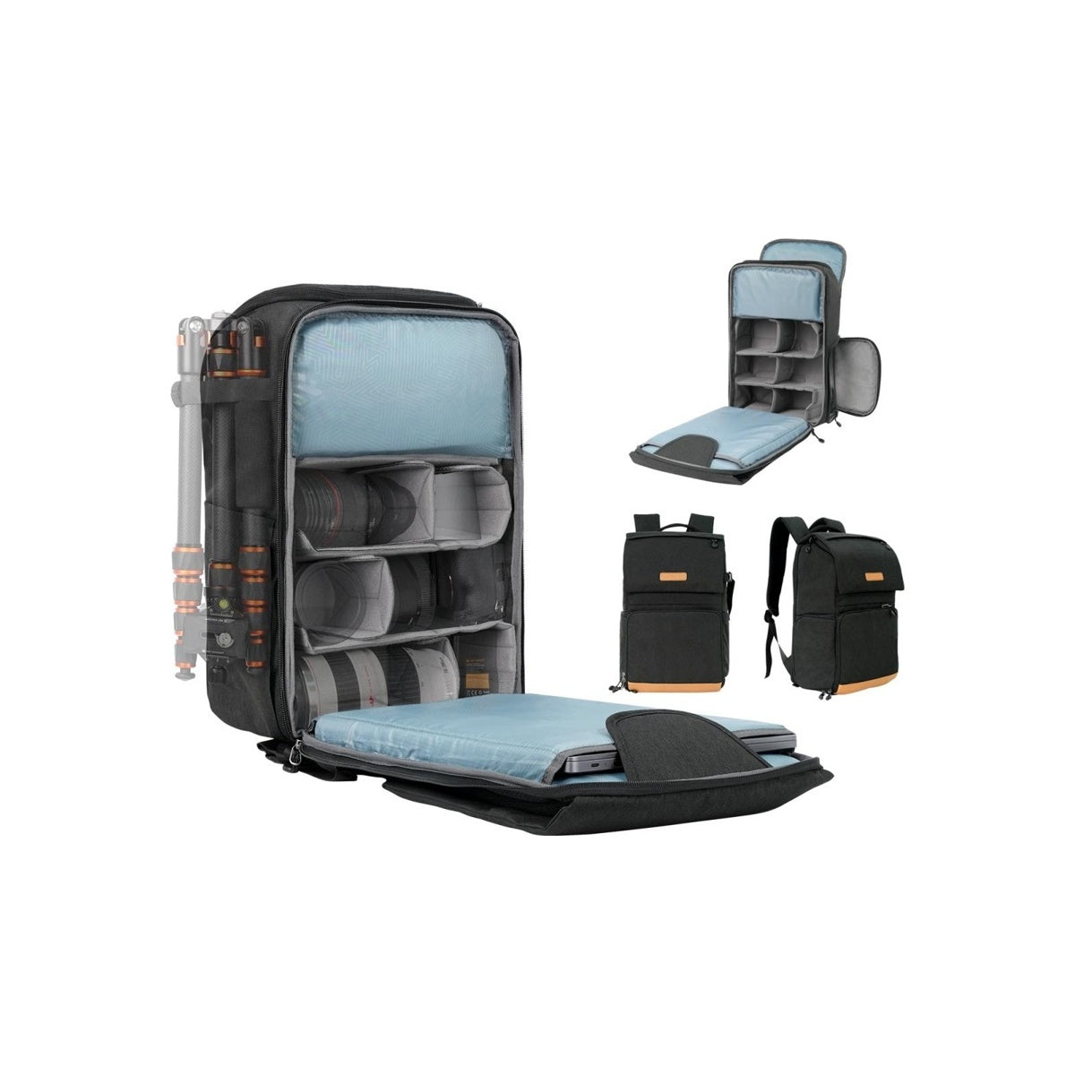K&F Backpack 22L Nature Wander 11 (Black)Tas Kamera Backpack