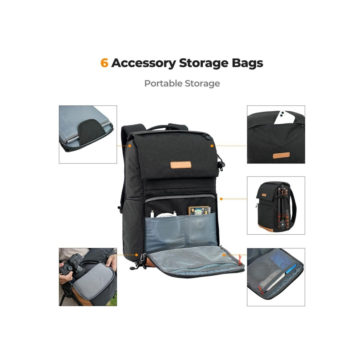 K&F Backpack 22L Nature Wander 11 (Black)Tas Kamera Backpack