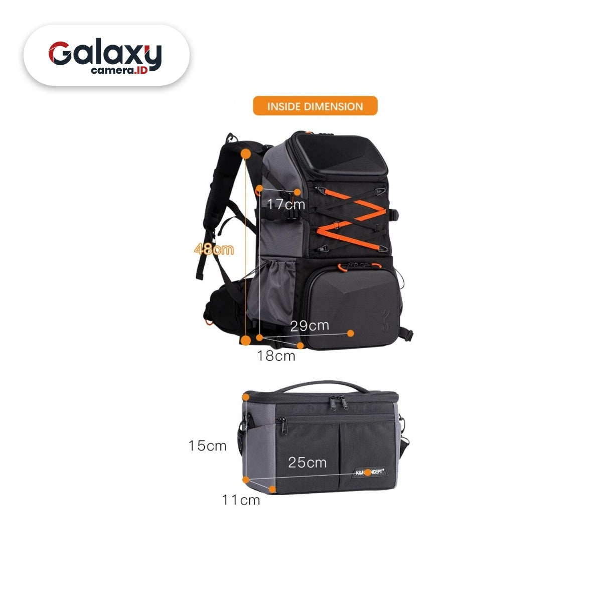 KNF K&F Concept 33L Travel Camera Bag Backpack Tas Kamera (KF13.107)