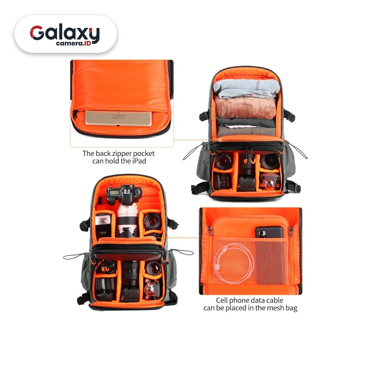 KNF K&F Concept 33L Travel Camera Bag Backpack Tas Kamera (KF13.107)