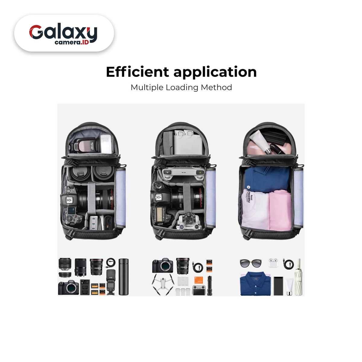 KNF K&F Concept 10L Sling Camera Bag Tas Kamera Backpack (KF13.141)