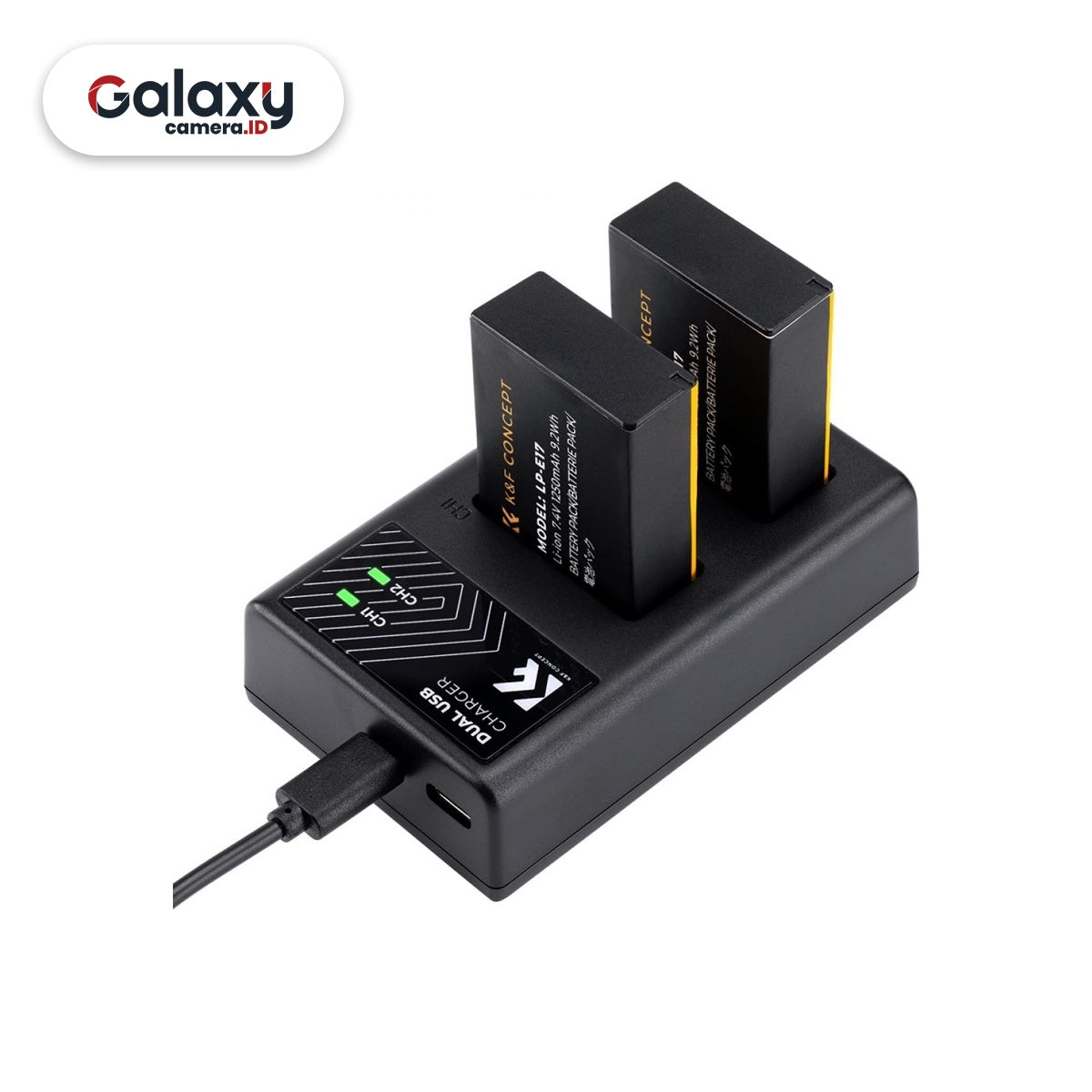 KNF K&F Concept 2PCS Battery LP-E17 + Dual Slot Charger (KF28.0014)