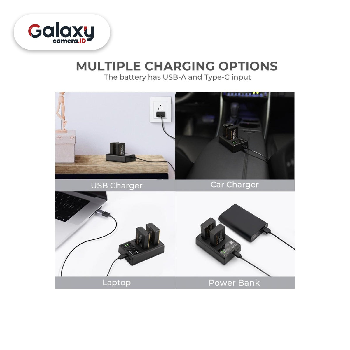 KNF K&F Concept 2PCS Battery LP-E17 + Dual Slot Charger (KF28.0014)
