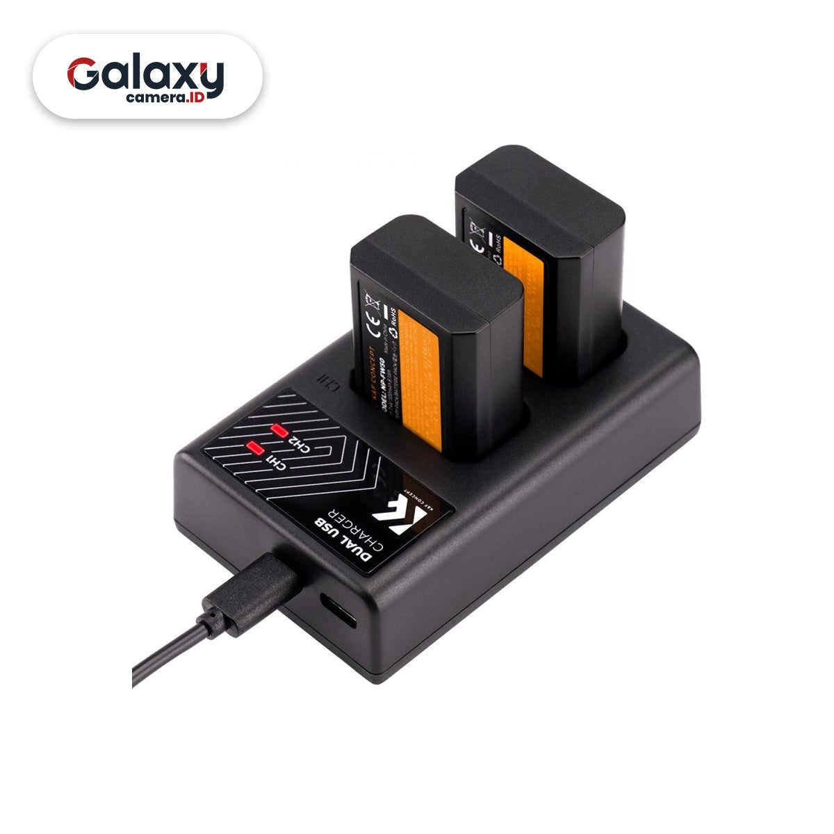 KNF K&F Concept 2PCS Battery NP-FW50 + Dual Slot Charger (KF28.0015)