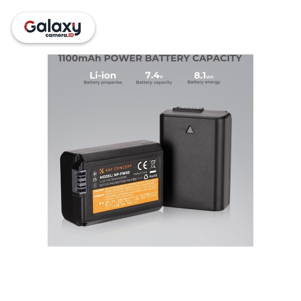 KNF K&F Concept 2PCS Battery NP-FW50 + Dual Slot Charger (KF28.0015)