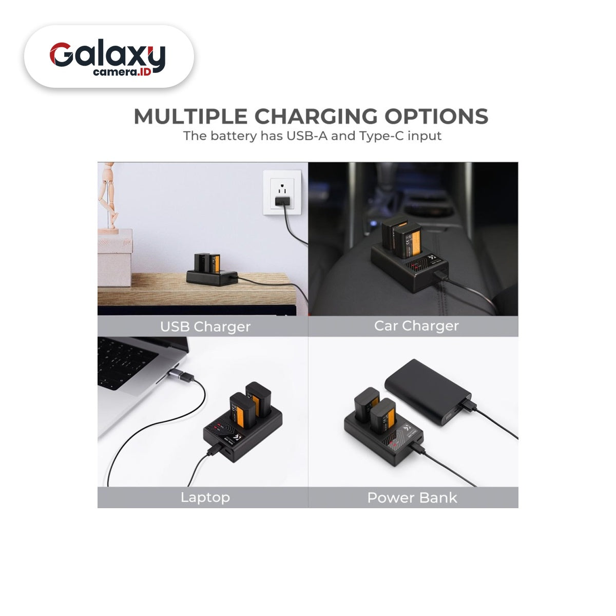 KNF K&F Concept 2PCS Battery NP-FW50 + Dual Slot Charger (KF28.0015)