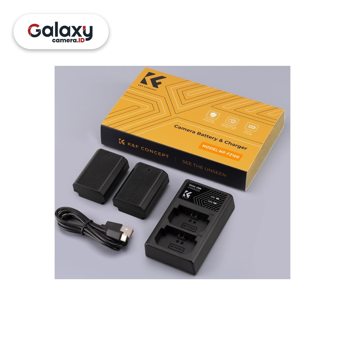 KNF K&F Concept 2PCS Battery NP-FZ100 + Dual Slot Charger (KF28.0016)