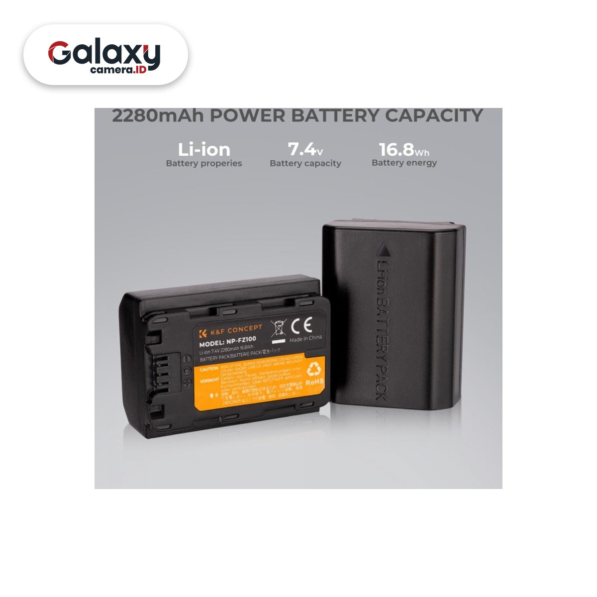 KNF K&F Concept 2PCS Battery NP-FZ100 + Dual Slot Charger (KF28.0016)
