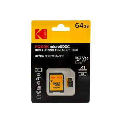 Kodak mSd U3/V30 64 Gb with adapter