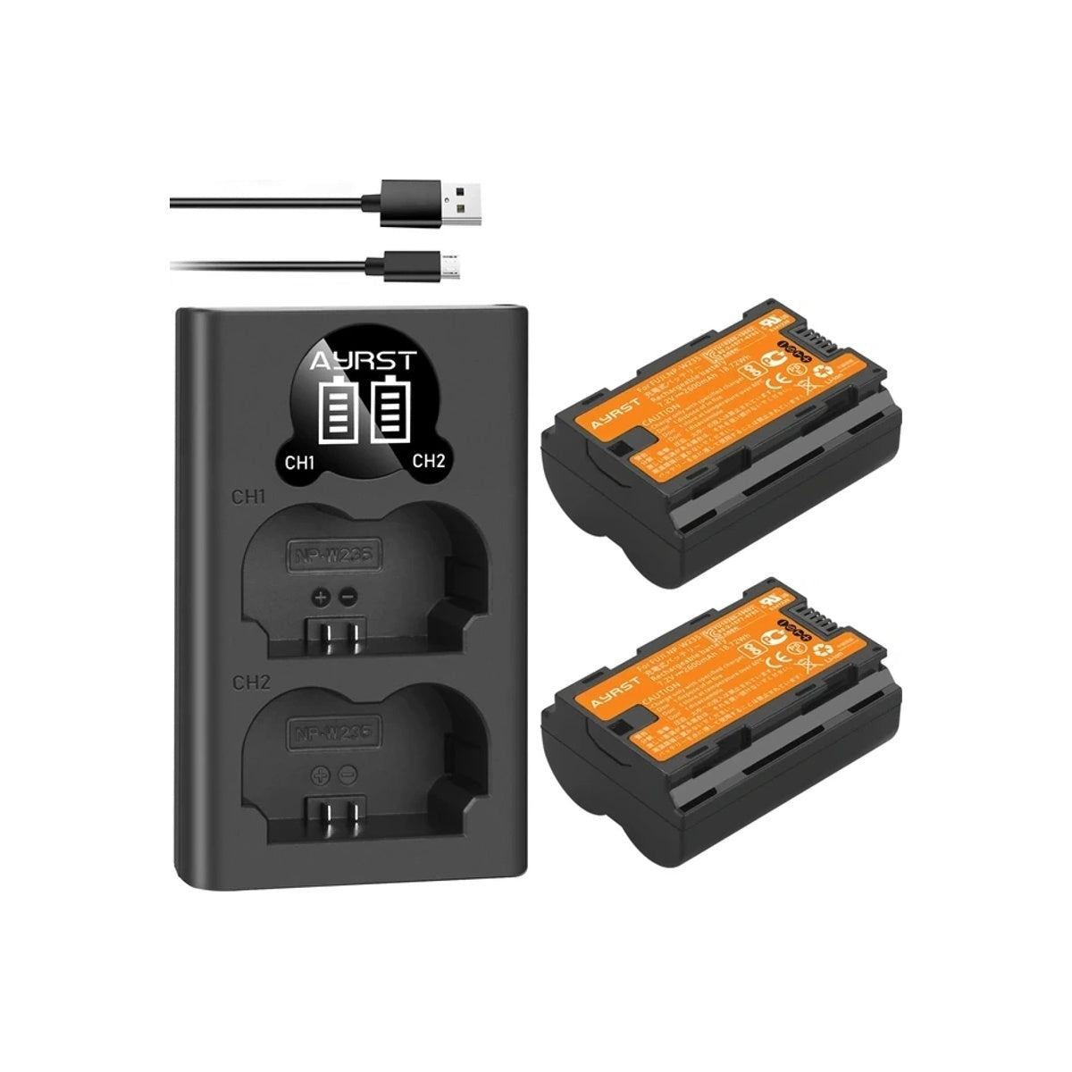 KNF K&F Concept 2PCS Battery NP-W235 + Dual Slot Charger (KF28.0018)