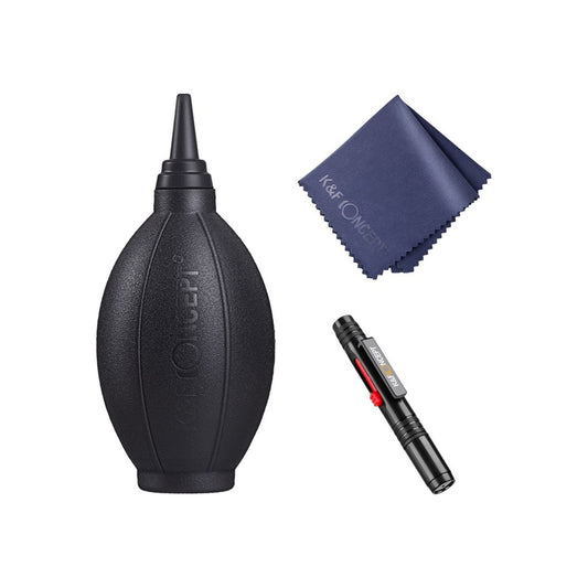 K&F Concept 3-in-1 Cleaning Kit Blower Lenspen Microfiber Cloth KNF
