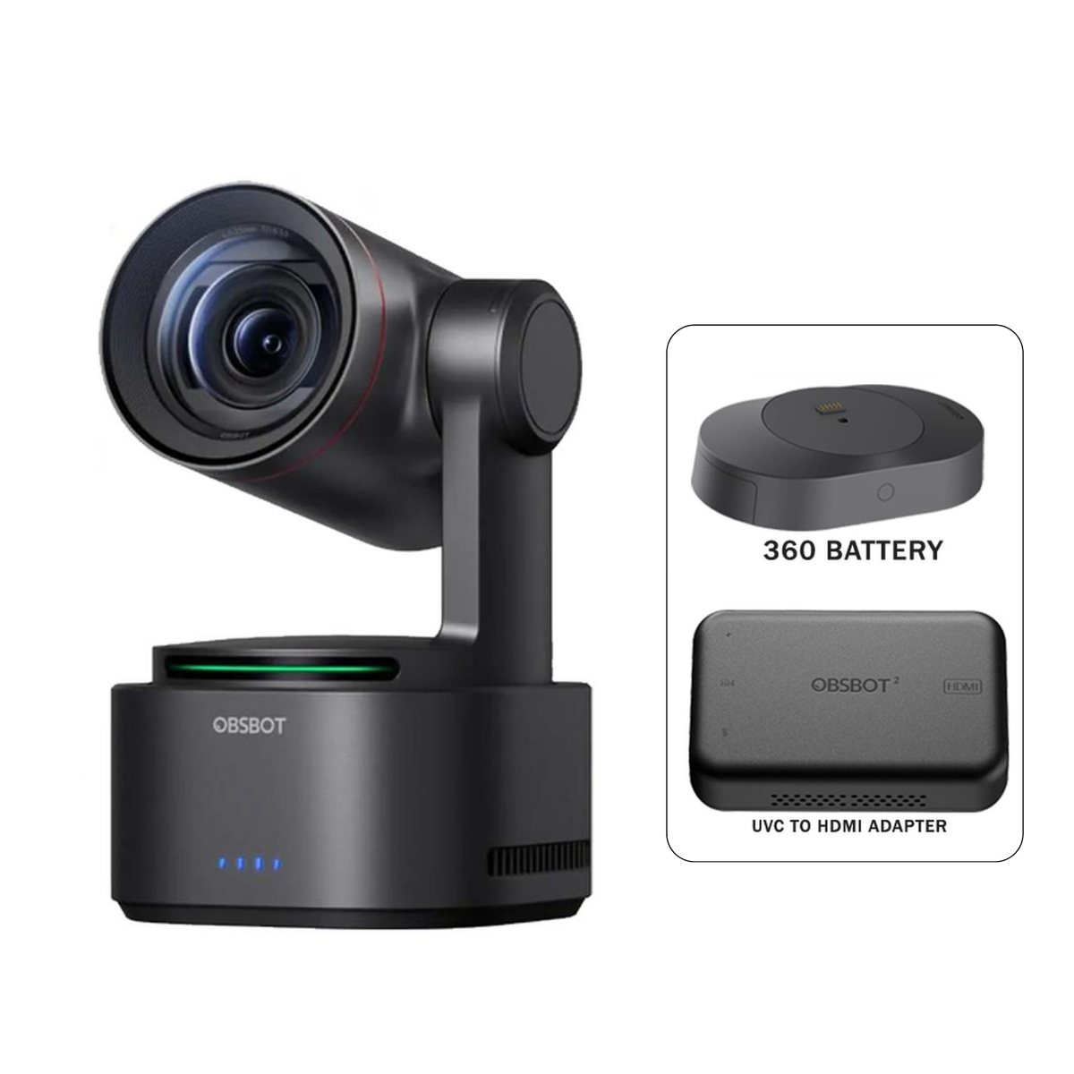 Obsbot Set Tail 2 With 360 Battery and UVC to HDMI Adapter
