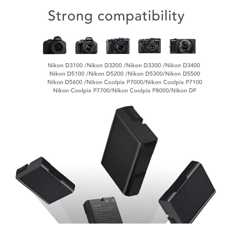 Avangarde Baterai Nikon ENEL14 Dual Charger