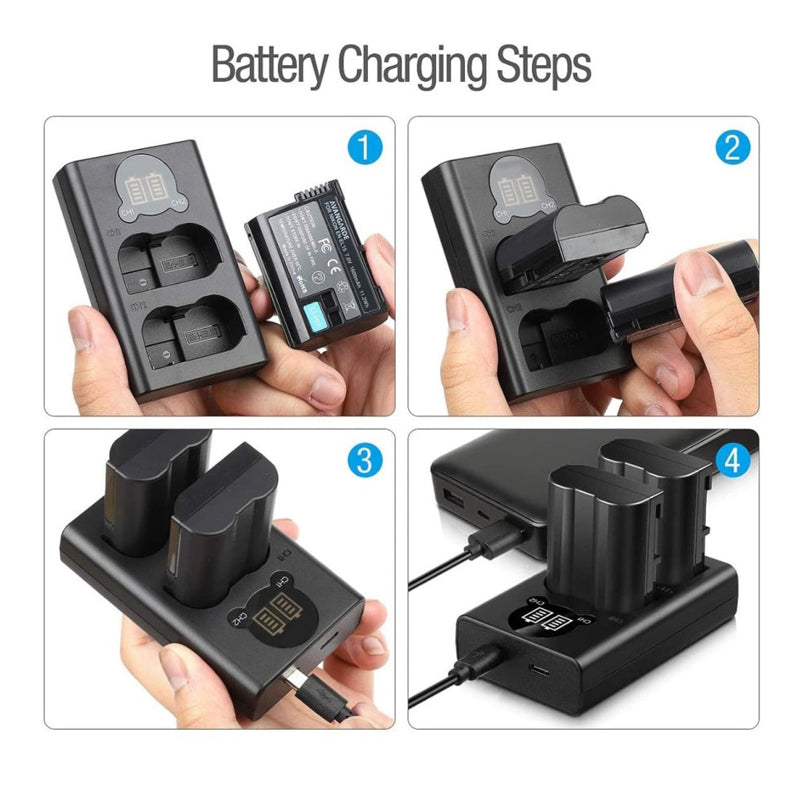 Avangarde Baterai Nikon ENEL15 Dual Charger
