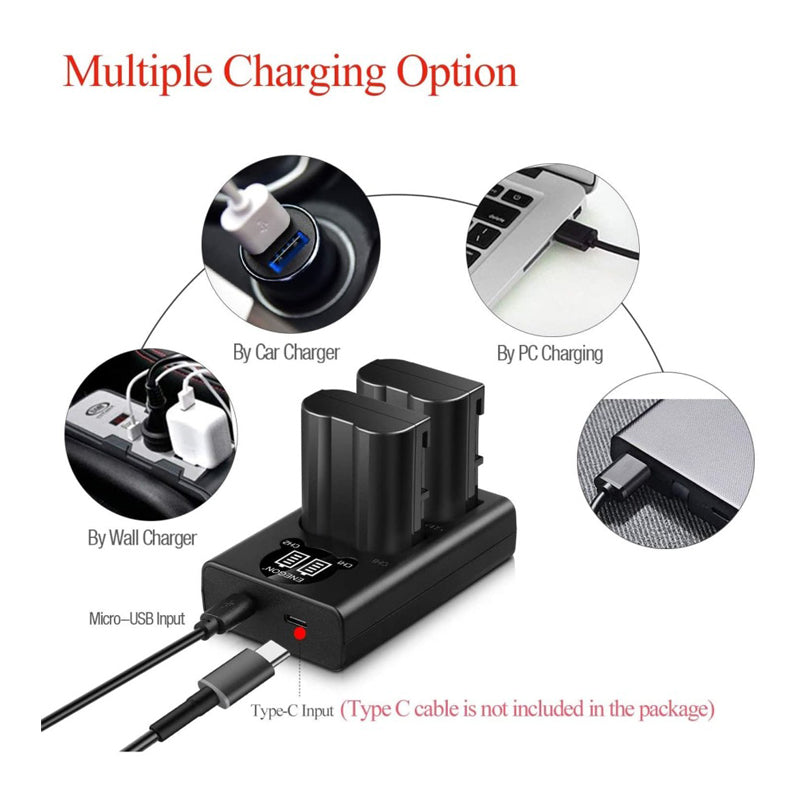 Avangarde Baterai Nikon ENEL15 Dual Charger