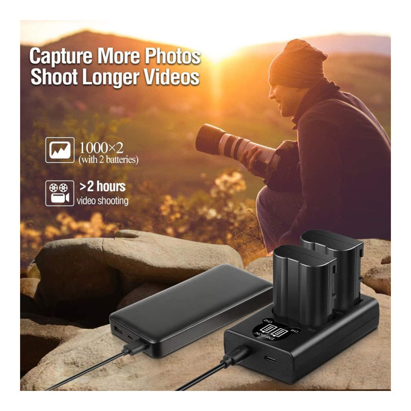 Avangarde Baterai Nikon ENEL15 Dual Charger