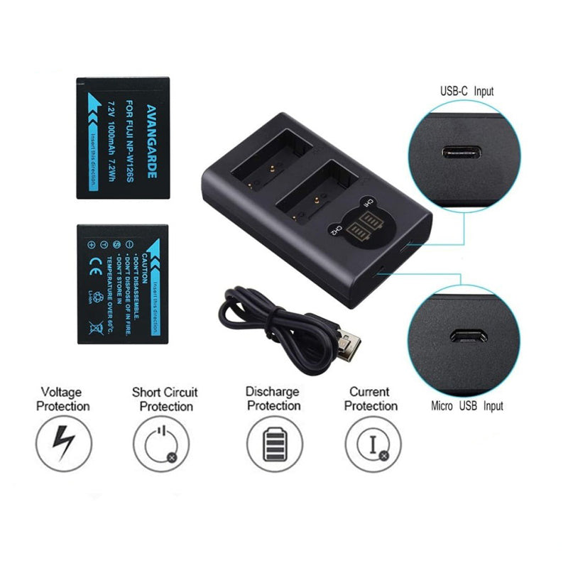 Avangarde Baterai Fujifilm W235S Dual Charger
