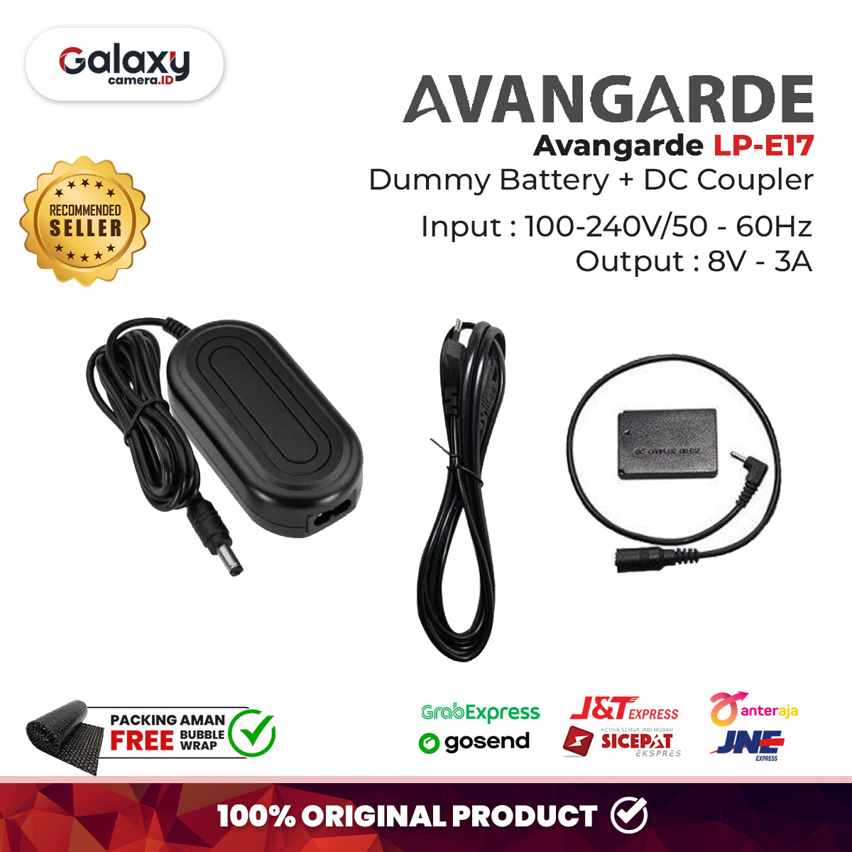 Avangarde LP-E17 Dummy Battery + DC Coupler