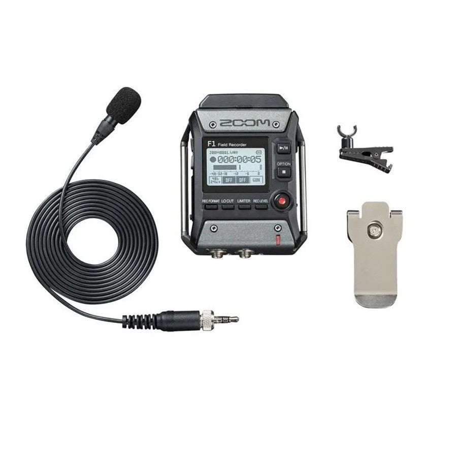 Zoom F1 Field Recorder with Lavalier Microphone