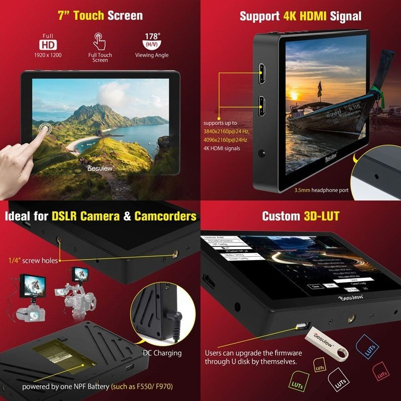 Desview R7 Plus 7-inch On Camera Touch Monitor